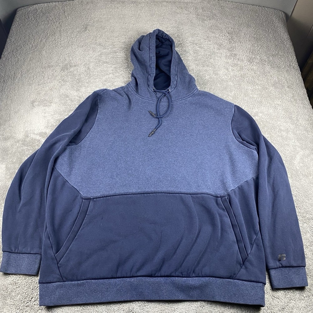 Russell Premium Fleece Hoodie Mens XL 46-48 Blue Navy Long Sleeve